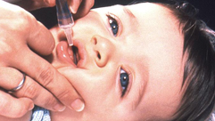 a child getting the polio vaccine