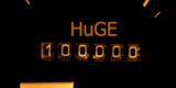 a HUGE odometer with 100000 on it