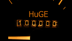 a HUGE odometer with 100000 on it