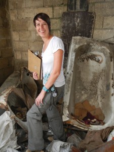 Stephanie Salyer working in Haiti