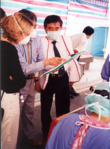 Dr. Maloney consulting on a case in Taiwan