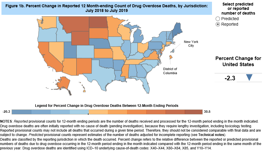 Provisional Drug Overdose Death Counts (thru July 2019) | Blogs | CDC