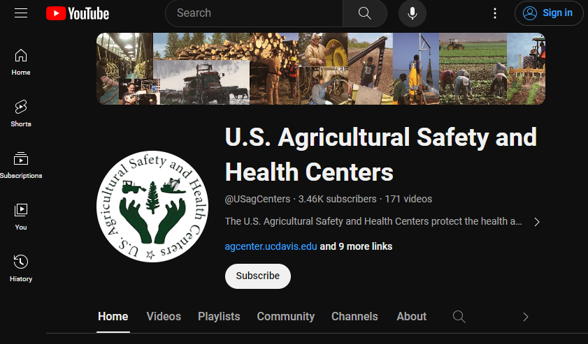 NIOSH Ag Centers Celebrate 10 Years on YouTube Blogs CDC