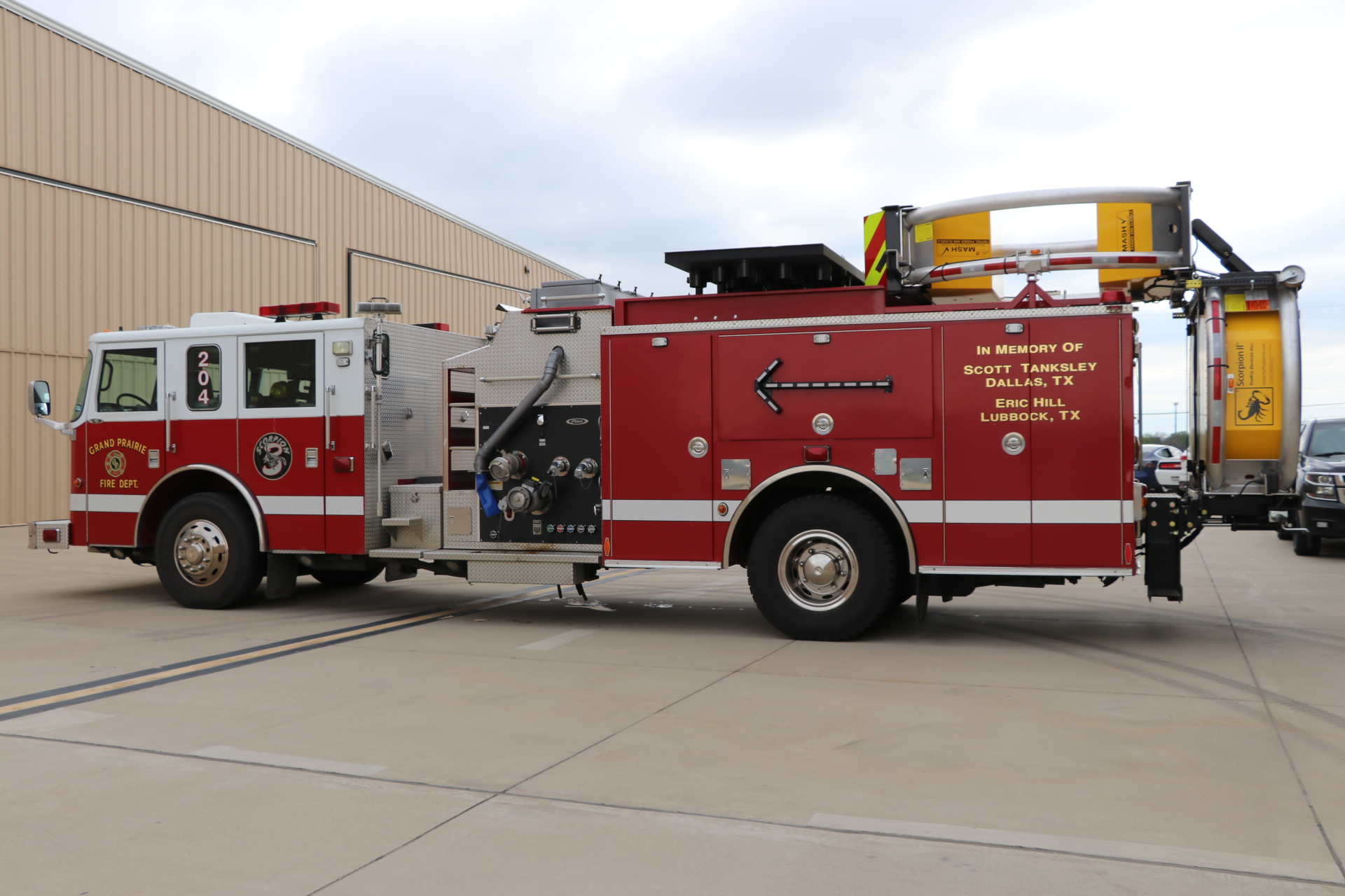 A TMA installed on a retired apparatus to serve as a blocker.