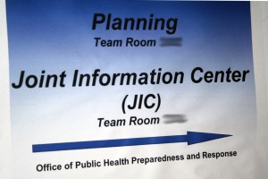 Sign of Joint Information Center (JIC)