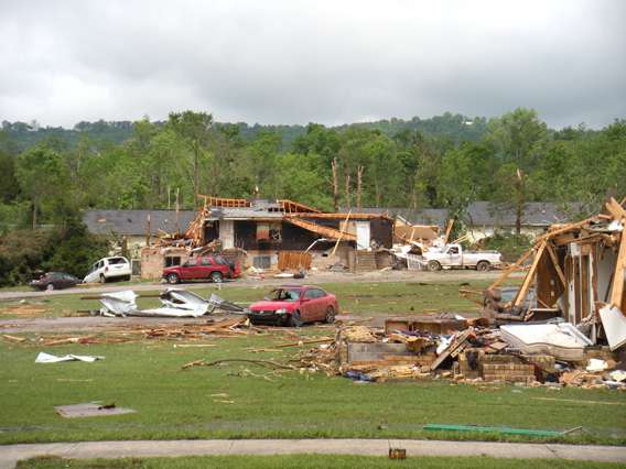 Image of tornado distruction courtesy of the Georgia Emergency Management Agency