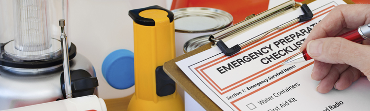 emergency kit and checklist