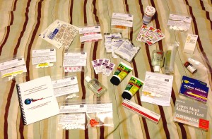 Collection of medications to prevent infection while investigating the dengue outbreak