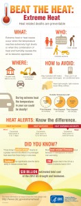 Infographic with facts on extreme heat safety