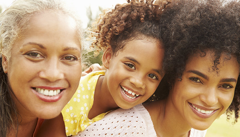 Portrait Of Grandmother With Daughter And Granddaughter