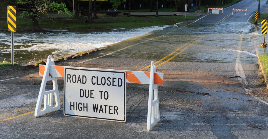 road closed sign