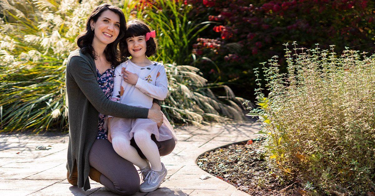Christina Fuhrman with her daughter.