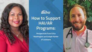 Headshot pictures of Erica Washington and Dr. Joseph Kanter. Both are smiling Erica is a black woman with shoulder length curly hair. Dr. Joseph has a stethoscope around his neck is a white male with brown hair that’s receding.