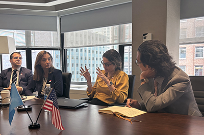 Dawn Sievert, Senior Science Advisor in the Antimicrobial Resistance Coordination and Strategy Unit, Fernanda Lessa, Chief of the International Infection Control Branch, and Ben Park, Senior Advisor in the Antimicrobial Resistance Coordination and Strategy Unit joined myself and other global leaders to discuss how CDC will continue to combat antimicrobial resistance across the world with the help of our global partners.