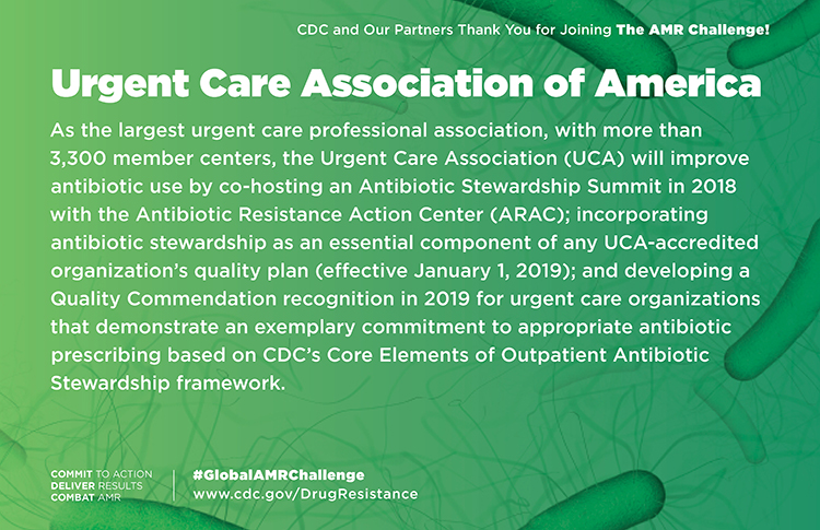 Urgent Care Association of America AMRC Challenge Cards