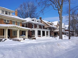 American suburban scene