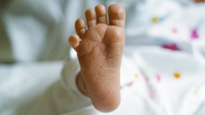 a newborns foot