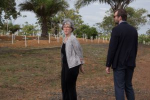 Dr. Ann Schuchat visiting the Disco Hill cemetery in Liberia where many victims of the Ebola outbreak are buried.