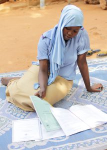 Rahinatou Hamidou Amadou continues with her studies after surviving meningitis.
