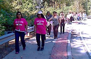 Photo of breast cancer awareness walk at CDC in 2012.