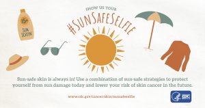 sun safe selfie graphic