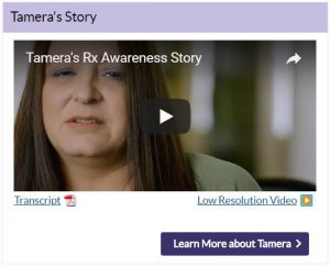 Tamera's Rx Awarness story