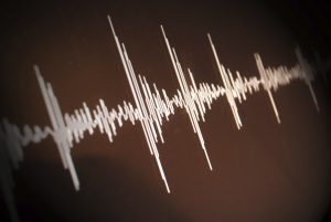 Graphic depicting earthquake waveforms