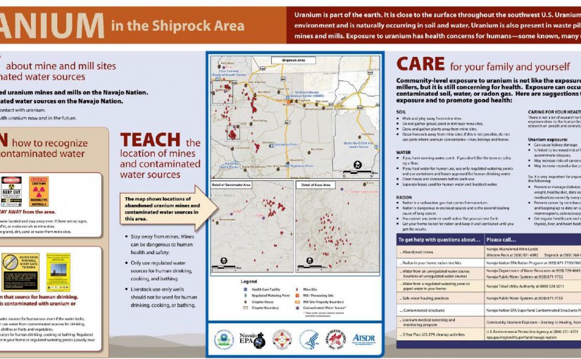 Uranium awareness poster for the Shiprock Area; one of 9 versions of the poster.